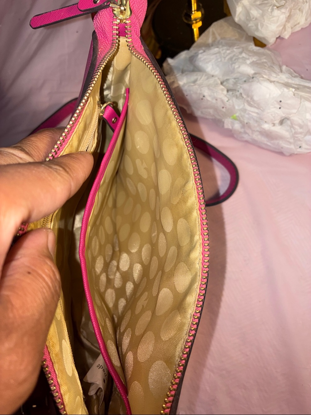 Kate Spade Hot Pink Crossbody with Gold Hardware - Picture 11 of 11